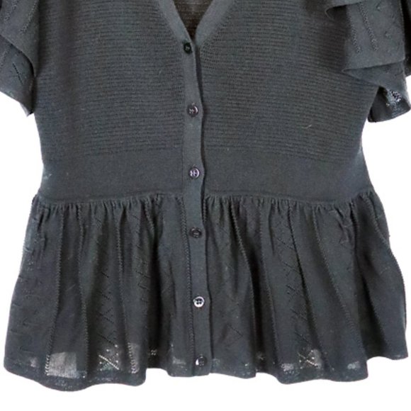 ba&sh - Ruffled Cropped Cardigan - Picture 2 of 4